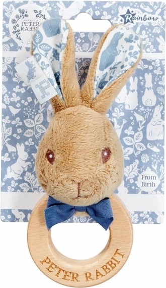 Rangle og bidering kaninen Peter Rabbit i træ og bomuld