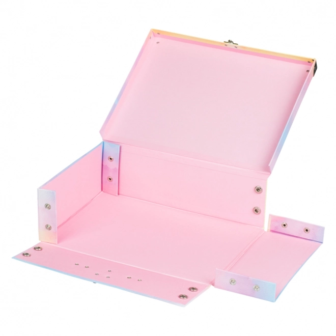 BAAGL Foldbar Skolekuffert Rainbow Unicorn med metalbeslag