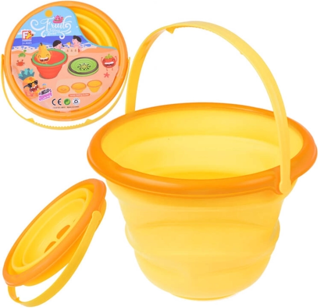 Sammenklappelig frugtsilikonespand – citron, 2,5 l