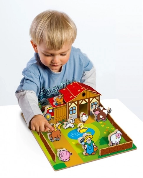 3D træfarm Min første husdyr - 28 dele