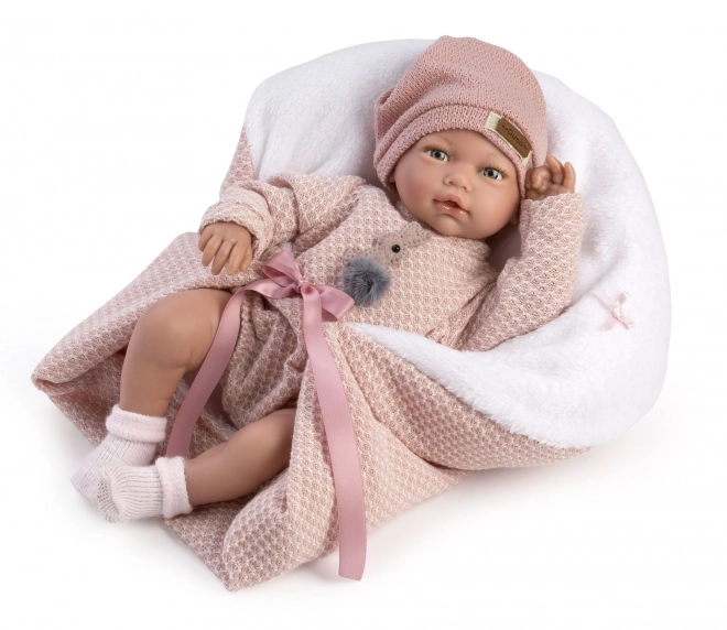 Guca 10220 BLANCA - realistisk babydukke med lyde og blødt stofkrop - 38 cm