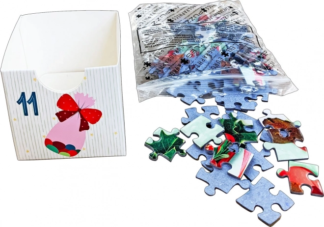 Adventskalender med puslespil Eurographics 24 x 50 stykker – Søde Jul