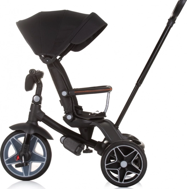 Chipolino trehjulet cykel med kaleche og musikboks Derby 2-i-1 Obsidian