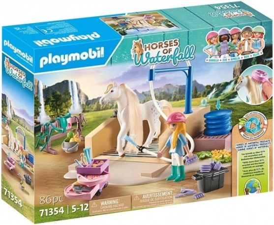 Playmobil Horses of Waterfall: Isabella og hoppen Lioness med hestevask