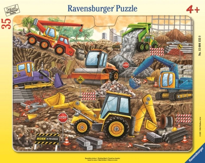 Ravensburger puslespil Byggemaskiner - 35 brikker