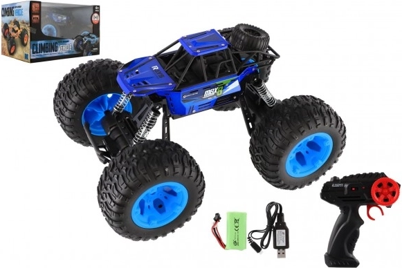 RC bil off-road 2,4 GHz plast 32 cm med genopladeligt batteri – Blå