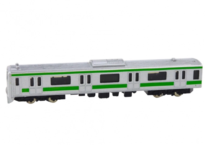 Samlerudgave af modeltogvogn 1:48 metal sølv