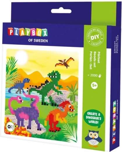 Strygeperlesæt Dinosaurer 2000 stk PLAYBOX