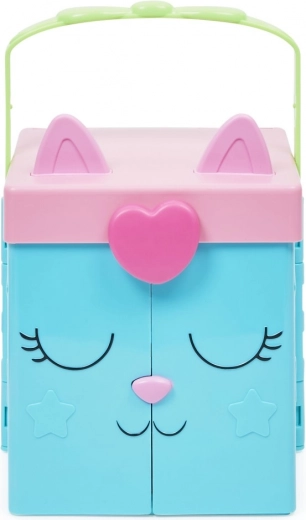 Bærbar kattekuffert med lås