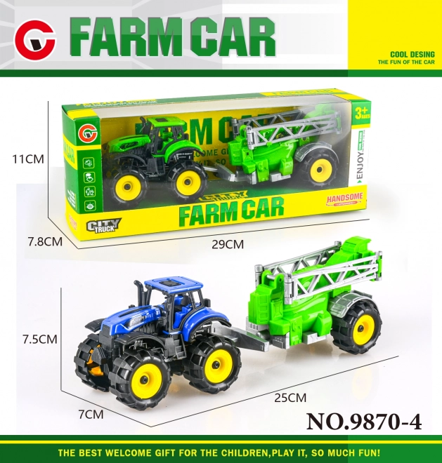Traktor med inerti og sprøjte 25 cm