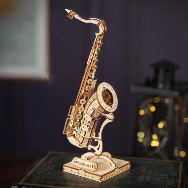 Saxofon - 3D træbyggeklods