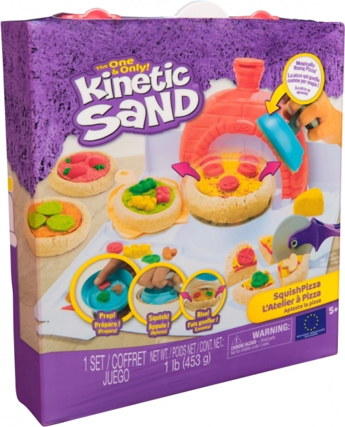 kinetic sand pizzasæt squishpizza – kreativt sæt med ovn og værktøjer