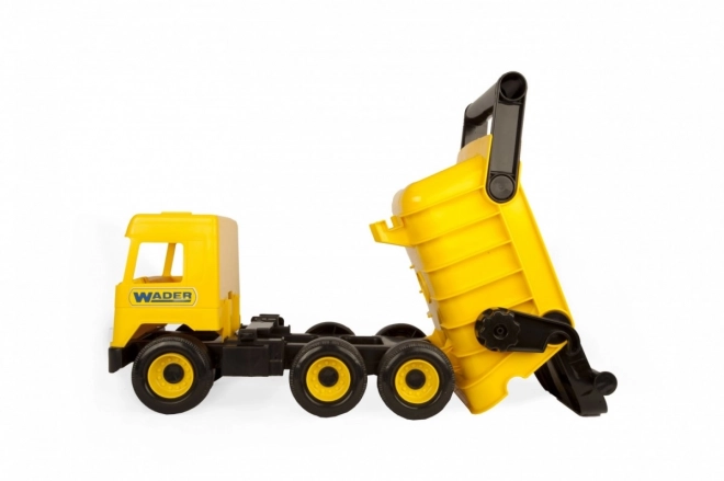 Gul tipvogn Middle Truck 38 cm i kasse