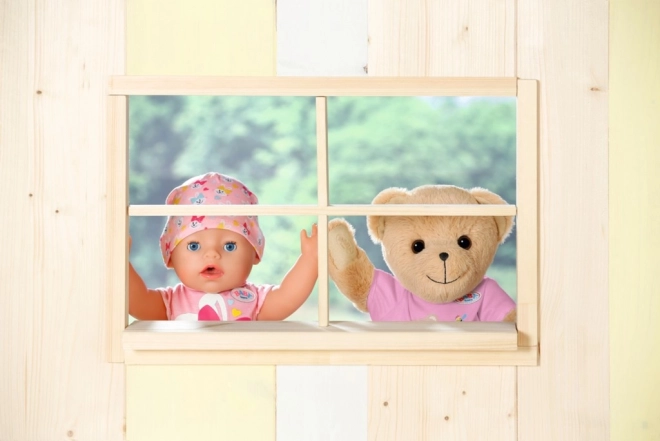 Bamse BABY born, lyserødt tøj