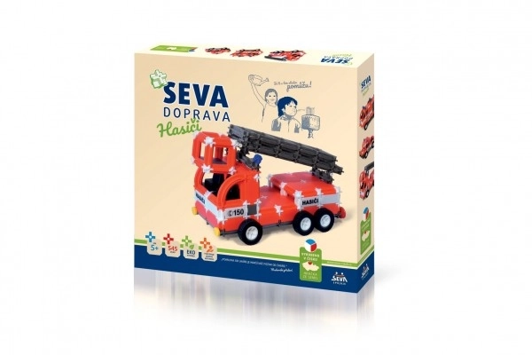 Byggesæt SEVA DOPRAVA Brandmænd plast 545 dele i æske 35x33x5cm