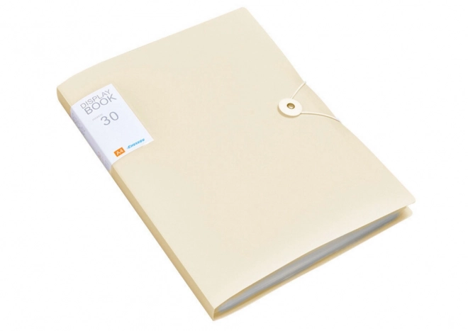 Plastmappe med elastik med beige lommer A4
