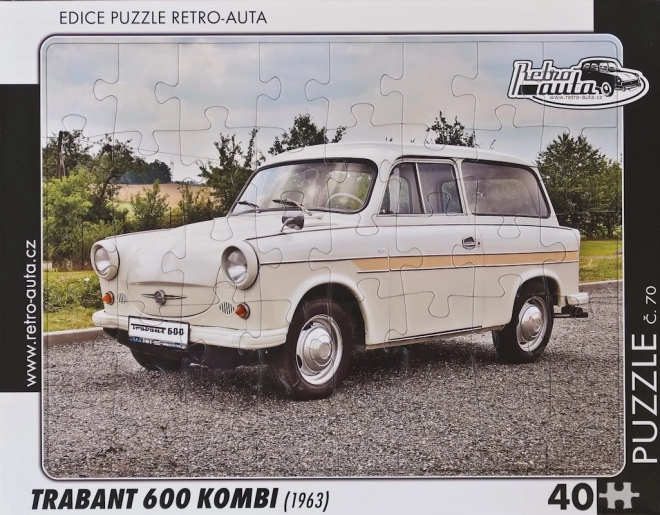 RETRO-BILER Puslespil nr.70 Trabant 600 Kombi (1963) 40 brikker