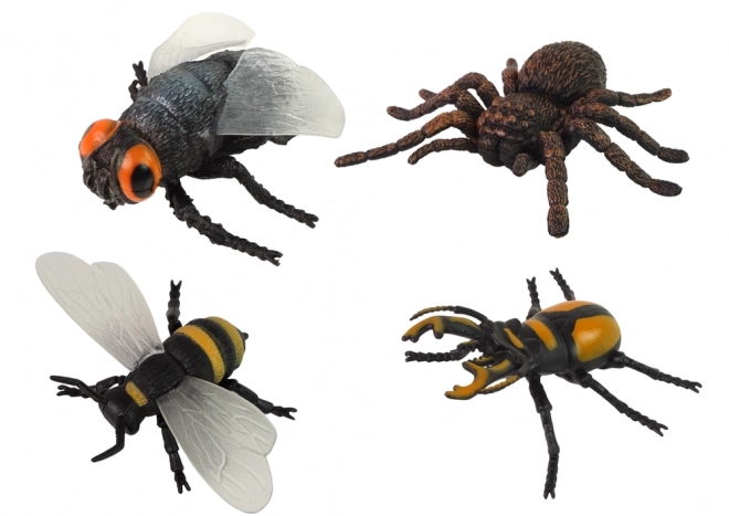 Sæt med insektfigurer Insekter Edderkop Bi 6 stk.