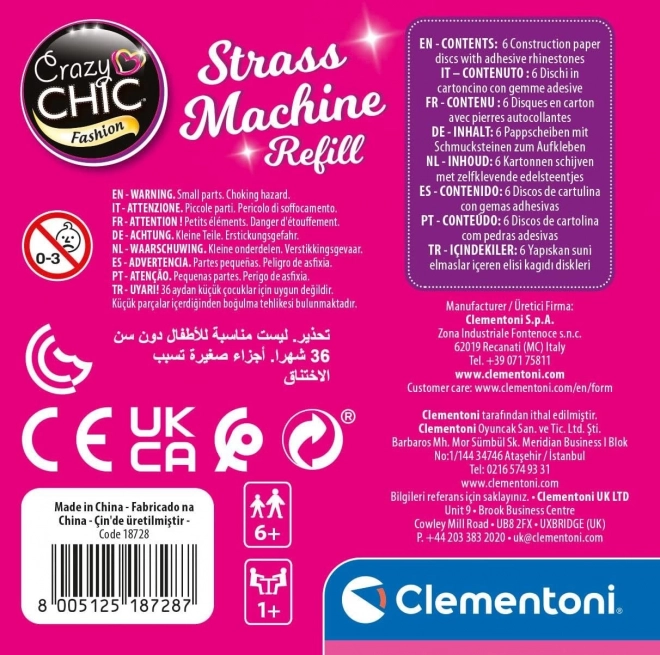 Clementoni Crazy Chic erstatningssæt strass-sten 90 stk