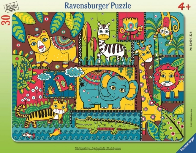 Ravensburger puslespil Dyr i junglen 30 brikker