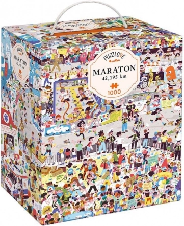 Puslespil Puzzlove maraton 42,195 km – 1000 brikker