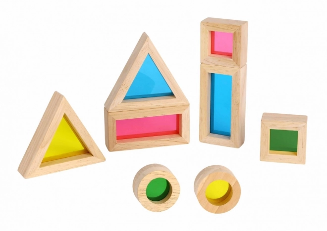 Træfarvede spejlkuber TOOKY TOY