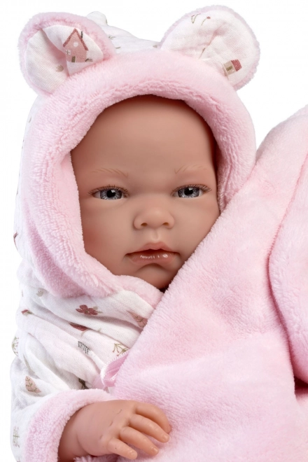 Llorens 73898 NYFØDT PIGE - realistisk dukke baby med helvinyl krop - 40 cm