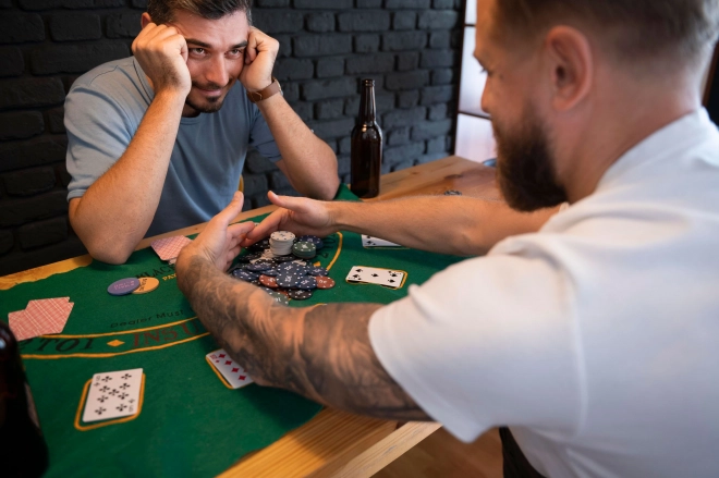 Blackjack Poker Sæt 300 jetoner 2 kortspil Spilleunderlag Låsbart transportetui