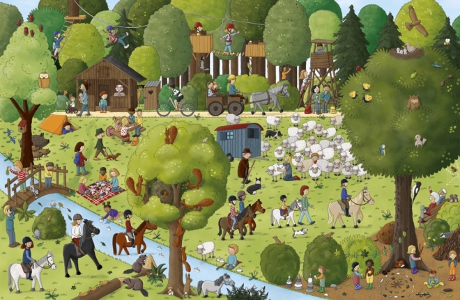 Storformat-illustrationer fulde af liv