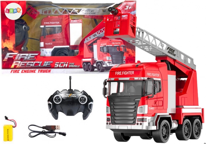 Brandbil med arm Fjernbetjening RC sprinklerlys
