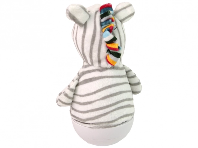 Børnegyngende zebra med lampe og melodi