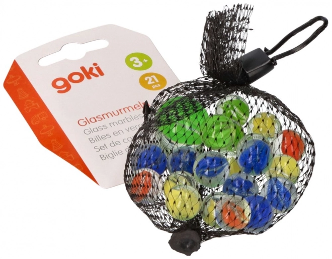 Glasskugler Marbles 21 stk - Marmor kugler