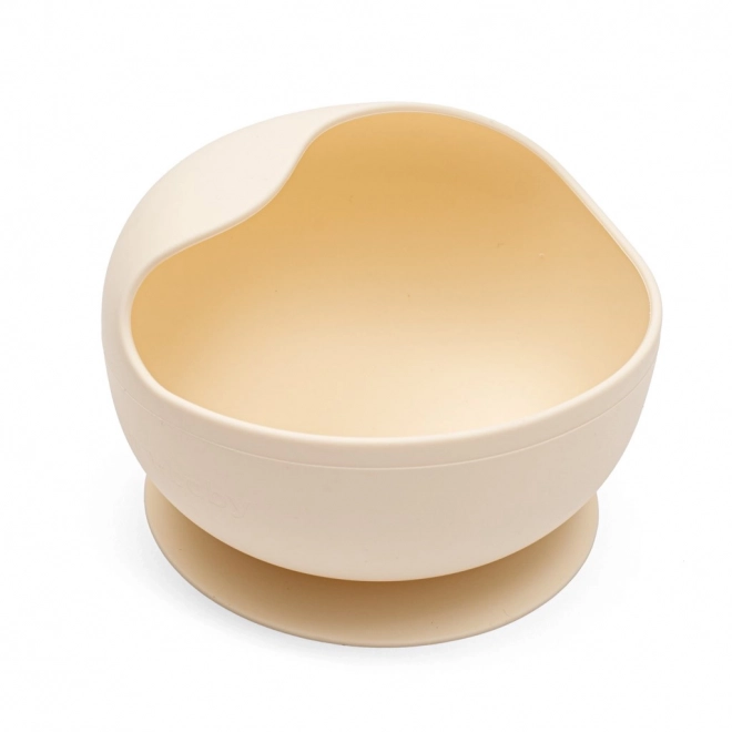 Silikone skål med sugekop New Baby beige