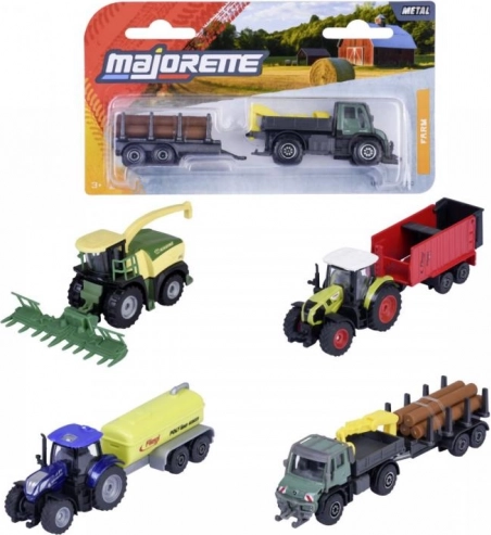 Landbrugs-køretøj i metal 13 cm – 4 varianter