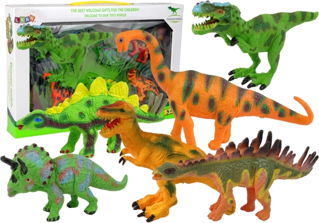 Sæt Dinosaurfigurer 6 Styk Tilbehør
