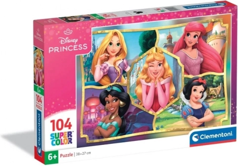 Puslespil 104 brikker Disney Prinsesser Clementoni