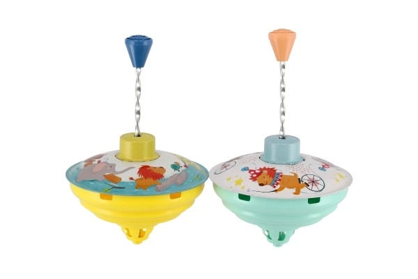 Snurretop diameter 12cm metal 2 farver 6stk i kassen