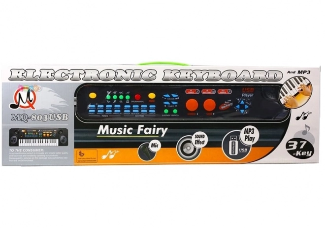 Tangentorgel med mikrofon 37 tangenter USB