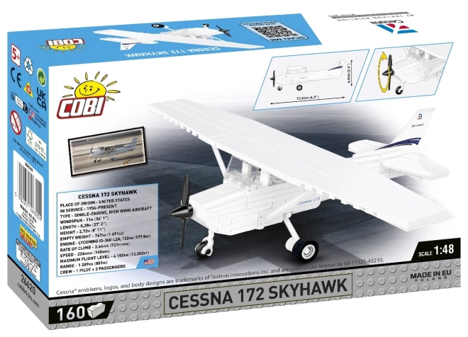 Cobi byggesæt Cessna 172 Skyhawk 160 klodser hvid