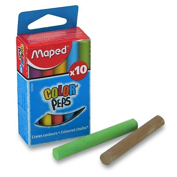 Farvede kridt Maped 10 stk