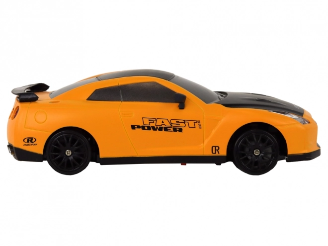 Fjernstyret sportsbil R/C 1:24 udskiftelige hjul – Gul