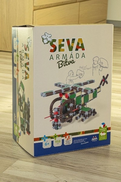 Byggeklods SEVA ARMADA Slag plast 958stk i kasse 27x38x18cm