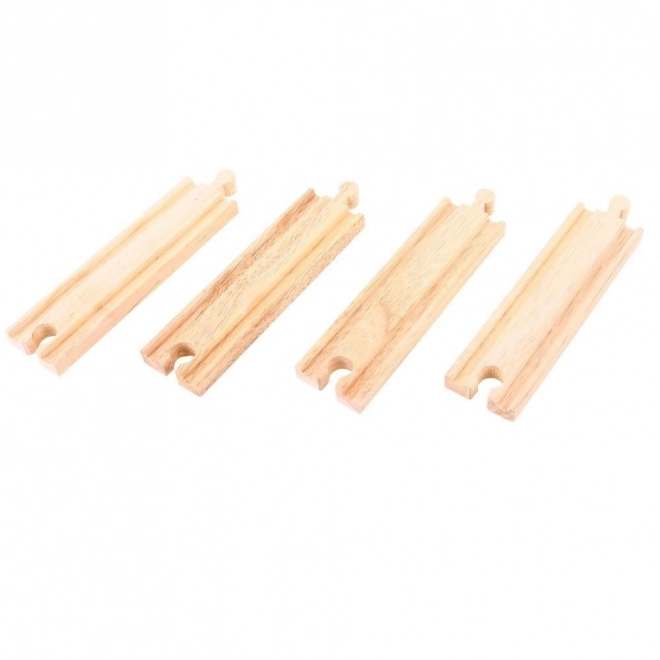 Mellemstore træ lige skinner Bigjigs Rail 16 cm