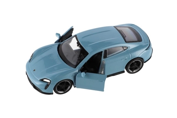 Auto Welly Porsche Taycan Turbo S metal/plast 12cm 4 farver med tilbagespoling 12 stk i kassen