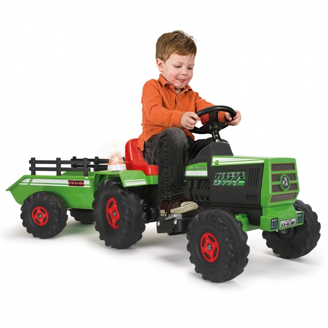 Børns elektriske traktor med trailer 6V