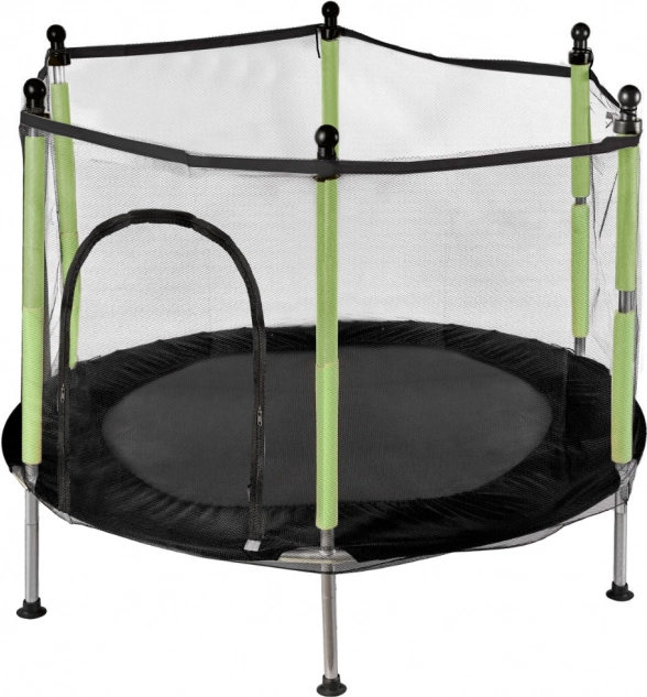 have trampolin til børn med net grøn 140 cm