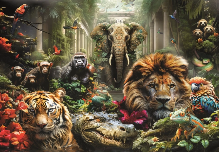 Puslespil 1000 brikker – mystisk jungle CLEMENTONI