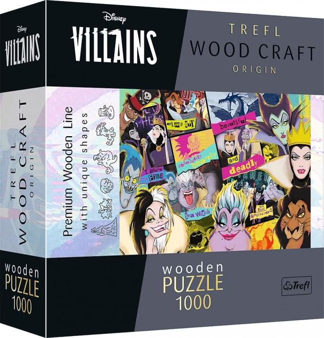 Træpuslespil TREFL Wood Craft Origin Disney: skurkernes møde 1000 brikker