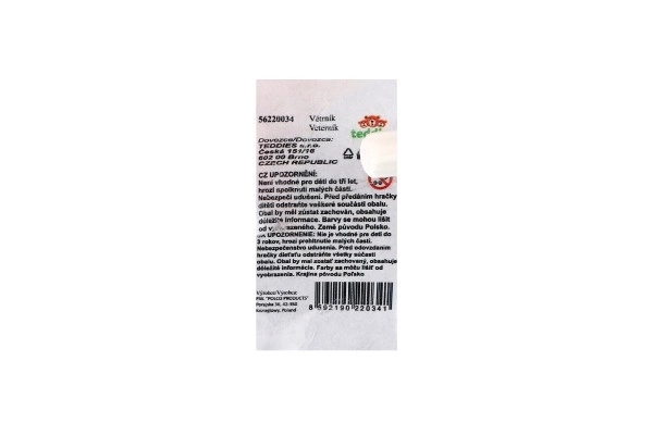 Vindspil diameter 22cm farvet regnbue plastik 47cm