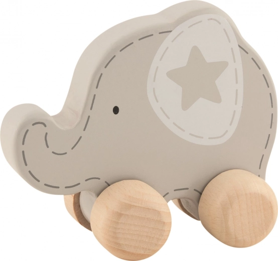 Goki træ-elefant på hjul